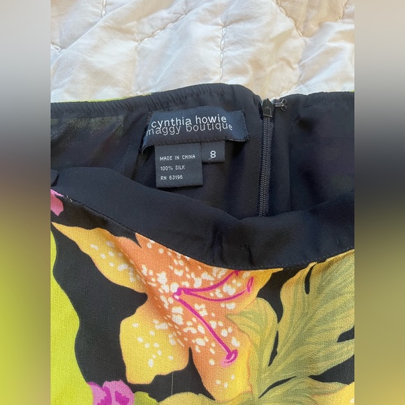 Vintage hibiscus print skirt - Picture 3 of 4